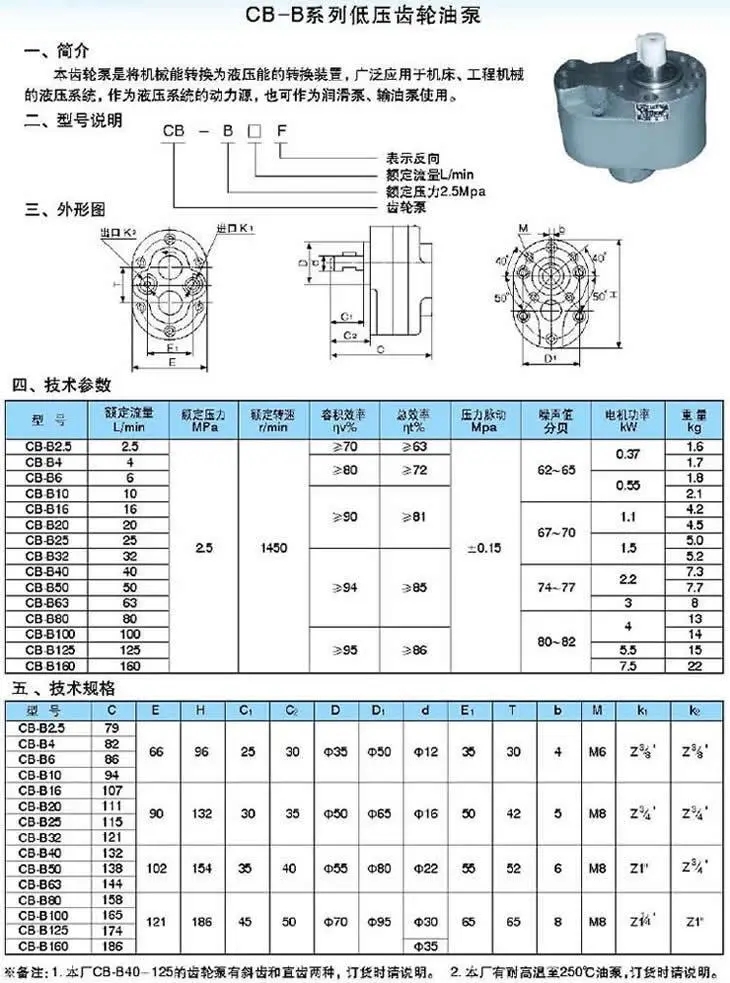 CB-B齒輪油泵 CB-B齒輪油泵