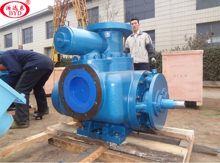 新疆某石化廠定金的2臺(tái)W7T.2ZK-130M1雙螺桿泵調(diào)試成功